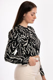 Backless blouse - zebra print