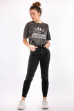 Mom Jeans - Dark Grey/Black